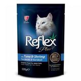 Reflex Plus Pouch Jelly Tuna Ton Balıklı ve Karidesli Jöleli 100 gr Yaş Kedi Maması