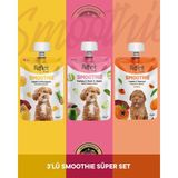 Reflex Plus Smoothie Kuzu Eti - Ananas & Hindi - Ördek - Elma & Kuzu Etli - Papaya Köpek Ödül Maması Seti 3X85 gr - 1 Adet - 001-Beyaz