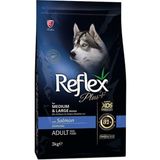 Reflex Plus Somonlu Yetişkin Köpek Maması 3 kg Orta ve Büyük Irk İçin Zengin Protein Kaynağı - 1,4 kg