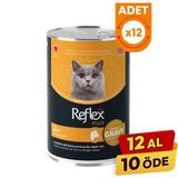 Reflex Plus Sos İçinde Dana Etli 12x400 gr Yetişkin Konserve Kedi Maması