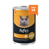 Reflex Plus Sos İçinde Dana Etli 6x400 gr Yetişkin Konserve Kedi Maması