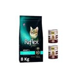 Reflex Plus Sterilised Kısırlaştırılmış Somonlu Kedi Maması, 8 Kg + 2 Adet Konserve Hediyeli NO35RPSS8