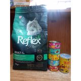 Reflex Plus Urınary Kuru Kedi Mama Tavuklu 1.5 Kg+5 Adet Karışık Aroma Püre Kedi Konserve 85 Gram+1 Adet Tavuklu Kedi Çorbası 135 Ml