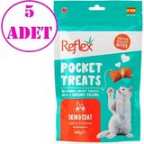 Reflex Pocket Treats Kedi Ödül Maması Deri ve Tüy Bakımı Destekleyici 60 gr 5 Adet