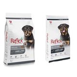 Reflex Puppy Lamb Kuzulu Yavru Köpek Maması, 15 Kg ve Reflex Kuzulu ve Pirinçli Yetişkin Köpek Maması, 15 Kg