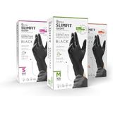 Reflex Slimfit Copolymer Tek Kullanımlık Eldiven 100’lü Paket – Gıda Uyumlu, Pudrasız, Lateks İçermez, Gıda Hazırlama, Temizlik ve Servis İçin Dayanıklı Eldiven (1, Siyah, S)