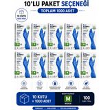 Reflex Slimfit Copolymer Tek Kullanımlık Muayene ve Gıda Eldiveni 100 Adet – Lateks İçermez - 10 Kutu - Mavi