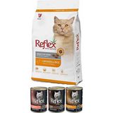 Reflex Tavuklu Pirinçli Yavru Kedi Maması 15 kg ve Plus Yavru Kedi Konservesi 3 Adet