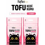 Reflex Tofu Kedi Kumu Bebek Pudrası Kokulu 7 L x 2 Adet
