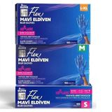 REFLEX TPE Hibrit Eldiven Mavi, Termo Plast Elastomer, Pudrasız, Gıda Sektörü İçin, Tek Kullanımlık (1 Koli=20 Kutu=2.000 Adet)
