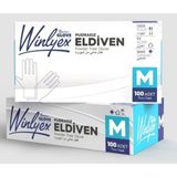 Reflex Winlyex Eldiven Tek Kullanımlık TPE Pudrasız Şeffaf Eldiven 100'lü - 1 Koli