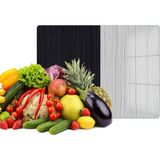Reflexa Cam Kesme Tahtası Siyah Beyaz Ahşap Desenli Çok Amaçlı 40 x 30 cm