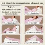 reflü yastığı - ameliyat sonrası uyku ve dinlenme - cerrahi sonrası ıçin 7s'i 1 arada üçgen yastık takozu hafızalı köpük, horlama yastığı,yıkanabilir kılıf - Standart - Beyaz