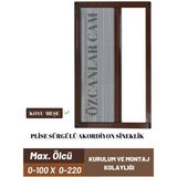 Refox Plise Pileli Sürgülü Sineklik 0-100 x 0-220 Cm(Çelik Kapı, Ahşap Kapı ,pimapen Kapı) Pilise Sineklik