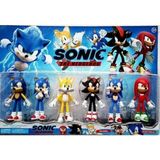 Refox Sonic 6lı Karakter Figür Seti Tails Knuckles Kirpi Sonic Oyuncak Seti Ithal - Renkli