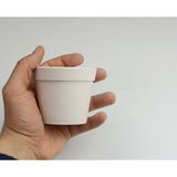 Refsan Minyatür Mini Saksı Boyanabilir Obje Seramik Bisküvi 6 cm (Ham Ürün)