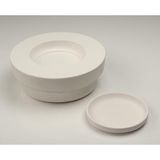 Refsan Tek Parça Çay Tabağı Alçı Kalıp Dik Kenarlı 12 cm