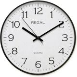 Regal 0250 Bw Yuvarlak İnce Çerçeve Slim Duvar Saati Plastik Kasa Sessiz Mekanizma 30x30