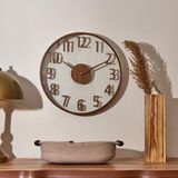 Regal 38 cm Kahverengi Şeffaf Modern Ahşap Duvar Saati