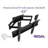 Regal 43T01750 43'' Smart Tıvo Full Hd 108/109 Ekran Lcd Led Tv Hareketli Duvar Askı Aparatı