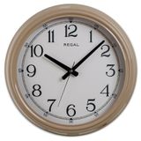 Regal 4400 EW Klasik 40 cm Çap Bej Metal Kasa Duvar Saati