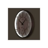 Regal 4600 SS Led’li Gümüş Kristal - Büyük Boy (60CM) Metal Duvar Saati