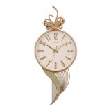 Regal 8422 GW Plastik Kasa Rose Renkli Kuğu Figürü Modern Sessiz Saniye Mekanizmalı Duvar Saati