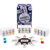 Regal Games - Çift Kişilik 12 Domino - Renkli Sayı Seti - Hub, 91 Numaralı Domino Fayansı, 4 Tren ve Koleksiyoncu Kalaylı Meksika Tren Oyun Seti - Çocuklar ve Yetişkinler için 8 Yaş 2-4 Oyuncu için
