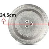 Regal Mikrodalga Fırın Cam Tabak Tepsi Döner Tabla Tırnaklı 24,5cm 245MM V42055622 - 1 Adet