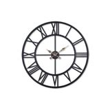 Regal Modern Ultima 2688 B Ferforje 76 Cm. İskelet Duvar Saati Yuvarlak Siyah 75 x 75 Metal