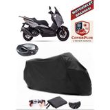 Regal Raptor MAX125 Branda Siyah Arka Çanta Uyumlu(Topcase) Motosiket Brandası Motor Örtüsü Çadır Su Geçirmez Motosiklet Kılıfı Motor Brandası,lastikli,taşıma Torbalı