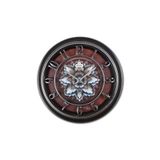 Regal Ultima Vintage Iskelet Kadran Duvar Saati 9117-B2 Bordo 40cm Sessiz Akar Saniyelı, ADL30166929