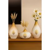 Regalia Handmade Dekoratif Seramik 3'lü Set Vazo