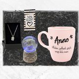 Regalo Anneye Hediye Seti Doğum Günü Hediyesi Kadın İçin Anlamlı Kupa ve Kolye
