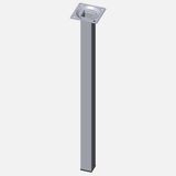 Regalux Çelik Boru Kare 400 mm Krom Masa Ayağı