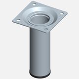 Regalux Çelik Boru Yuvarlak 100 mm Paslanmaz Çelik Renginde Masa Ayağı