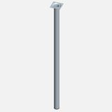 Regalux Çelik Boru Yuvarlak 700 mm Paslanmaz Çelik Renginde Masa Ayağı
