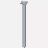 Regalux Masa Ayağı, Çelik Boru Kare, 500 Mm Krom (4'Li Paket)
