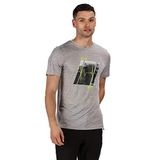 Regatta Erkek Fingal V' Quick Drying Active Short Sleeve Printed T-Shirts/Polos/Yelekler (1'li Paket)