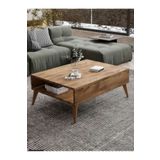 Regi Mobilya Orta Sehpa Masa Salon Sehpası Lüx Model 90x50x33 Atlantik Çam-Organizer-dekoratif