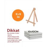 Regislunart 3 Adet 10X10 Arkadan Zımbalı Kaliteli Mini Tuval 4lü Alımda Hediyeli