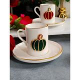 Regna Home Fine Living Mix Pumpkin 4 Parça 2 Kişilik Kahve Fincanı - Renkli