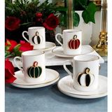 Regna Home Fine Living Mix Pumpkin 8 Parça 4 Kişilik Kahve Fincan Seti - Renkli