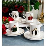 REGNA HOME Fine Living MİX PUMPKİN 8 PARÇA 4 KİŞİLİK KAHVE FİNCAN TAKIMI