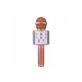 Regnum Bluetooth Monadm Kablosuz Karaoke Mikrafon Bluetooth Mp3 Çalar Sd-Usb-Aux Girişli Radyo Tipi Pembe Rose Gold