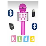 Regnum Monadm Kablosuz Karaoke Mikrafon Bluetooth Mp3 Çalar Sd-Usb-Aux Girişli Roze Gold