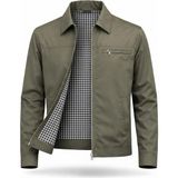 Regos Erkek Toprak Battal Boy Klasik Yakalı Ince Yazlık Mevsimlik Mont&ceket - 2XL