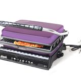 REGRON Dökümix Ultra Plus Organik Demir Döküm Izgara& Tost Makinası LİLA Izgara Aparatlı,Fırçalı,Yağdanlık