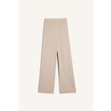 Regular Fit Basic Düz Beli Lastikli Düz Paça Triko Pantolon