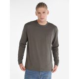 Regular Fit Basic Yeşil Erkek Uzun Kol Tişört